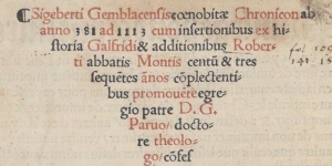 La Chronique de Sigebert, 1513
