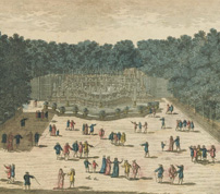 Vue des Cascades de Trianon à Versailles, vers 1660<br>============================  