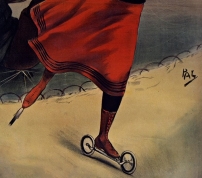 Patin-bicyclette de Richard Choubersky, affiche de Pal (1855-1942), illustrateur, 1899. Détail<br>============================ 